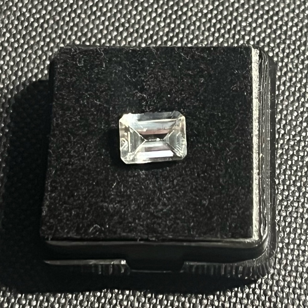 1.80 Carat Rectangular Cut Lab Created White Topa… - image 4